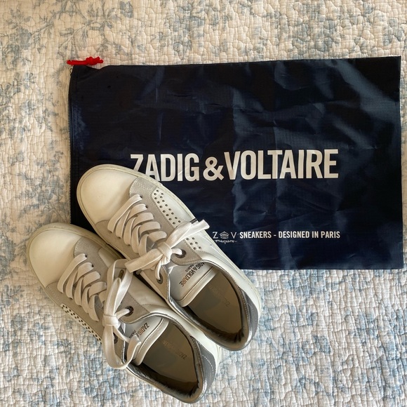 Zadig and Voltaire lighting bolt studded sneakers - Picture 3 of 6